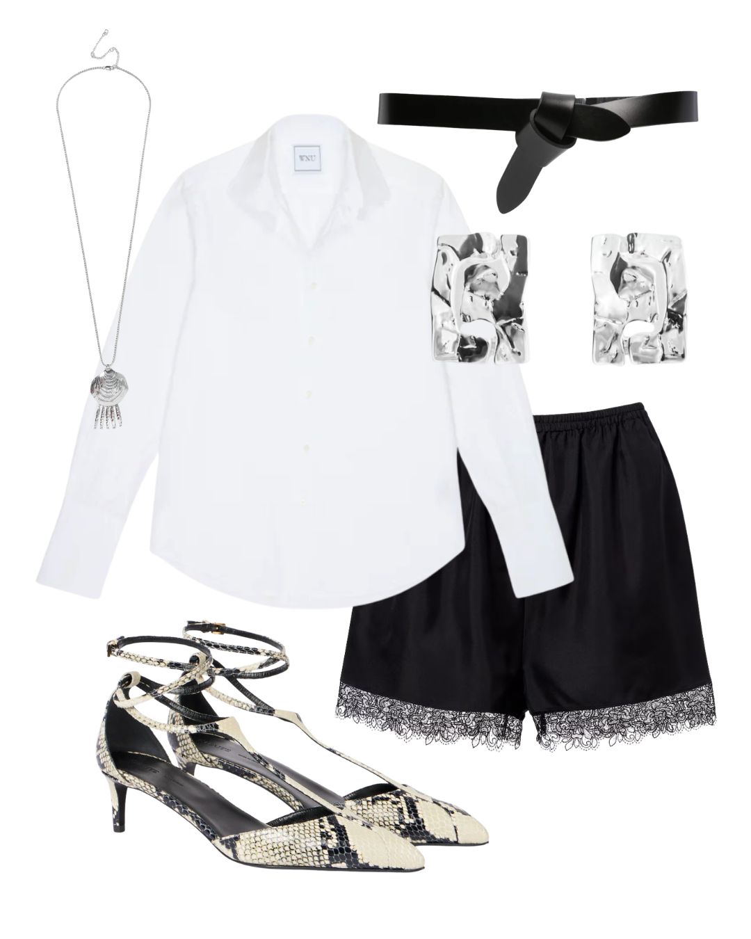 How to wear lace trim shorts