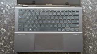 ASUS Zenbook Duo (2024) UX8406 keyboard viewed from above