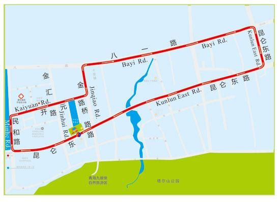 Tour of Qinghai Lake - Stage 1 Map