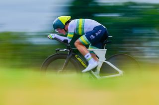 Picture by Pauline Ballet/SWpix.com - 10/08/2023 - Road Cycling - 2023 UCI Cycling World Championships - Stirling, Scotland - Womenâ€™s Elite Time Trial - Grace Brown of Australia competing in the Women&#039;s Elite Time Trial