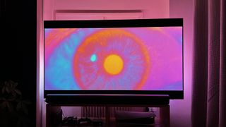 The Philips OLED806 in a living room