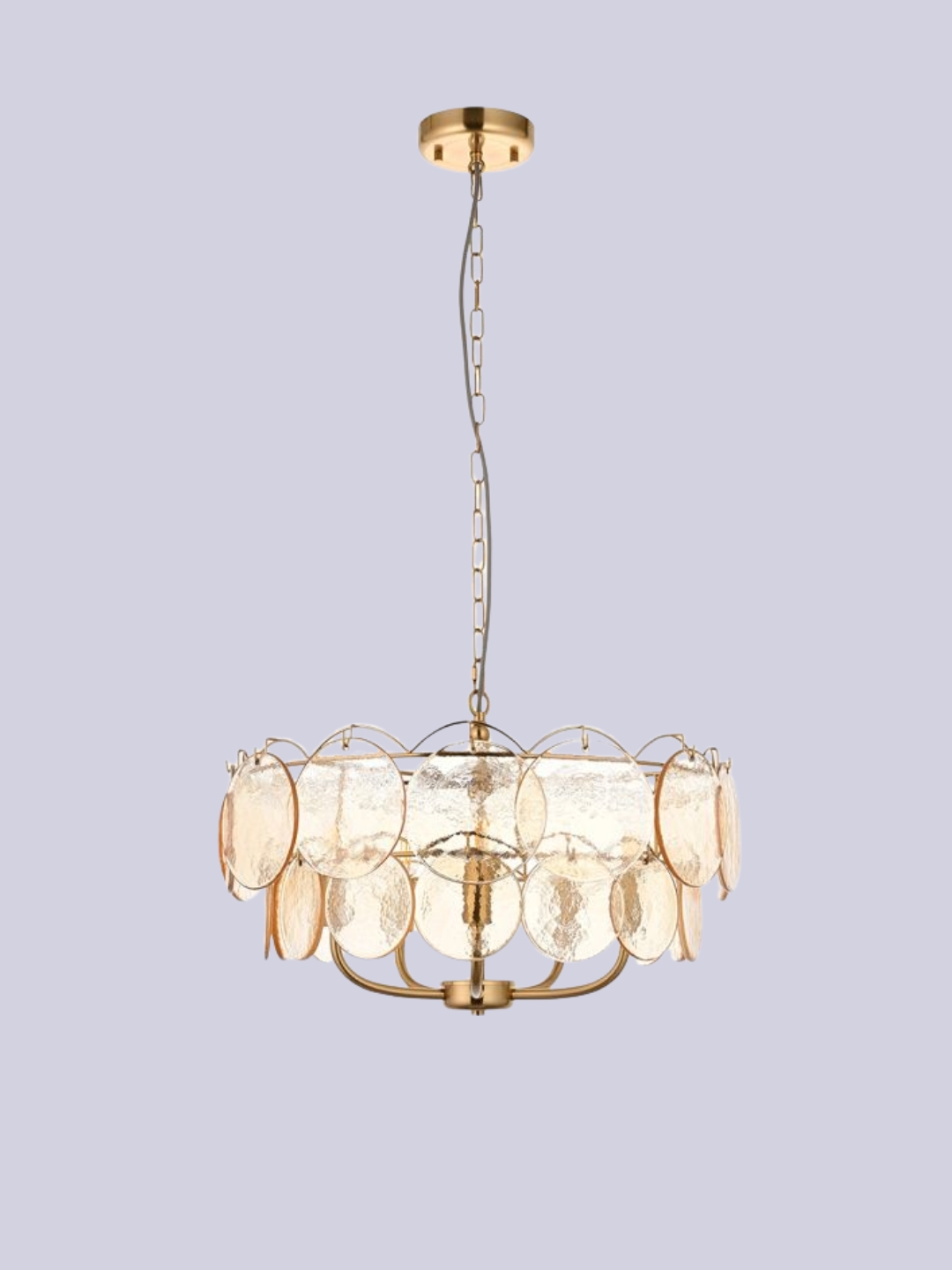 Perch &amp;amp; Parrow, Cordelia Brushed Brass and Glass Pendant