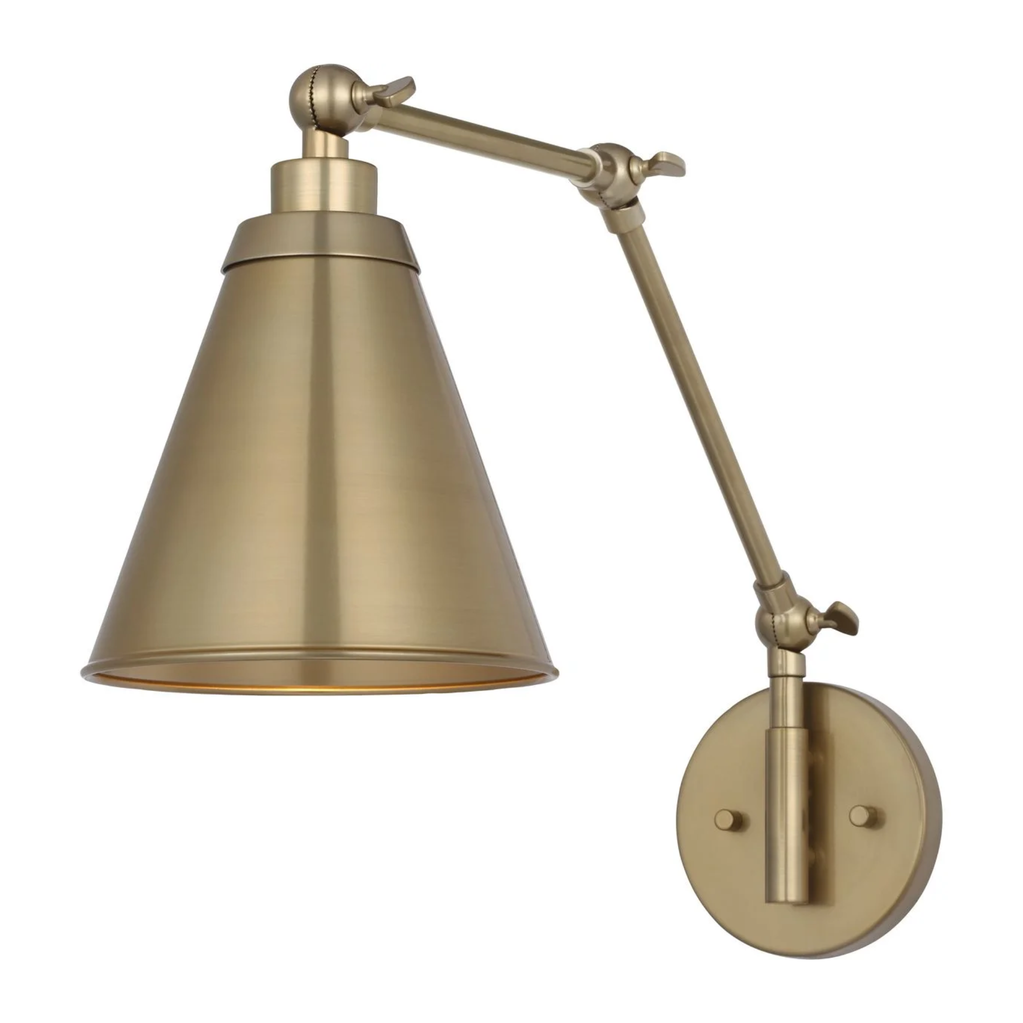 a gold wall sconce