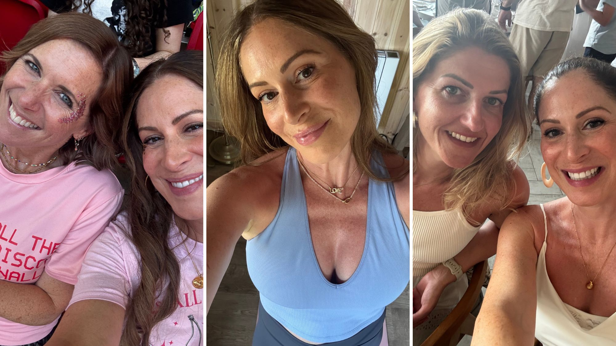 Health freelancer Anna Bartter treating friendship as a wellness habit: at a concert, at a bar, and with friends
