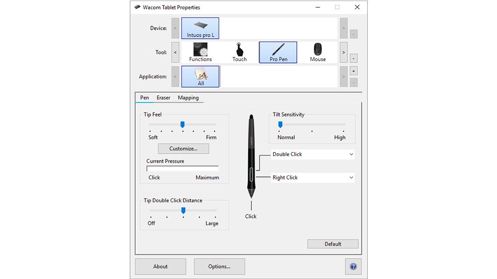 Wacom pen settings: a potential solution if a Wacom pen isn't working
