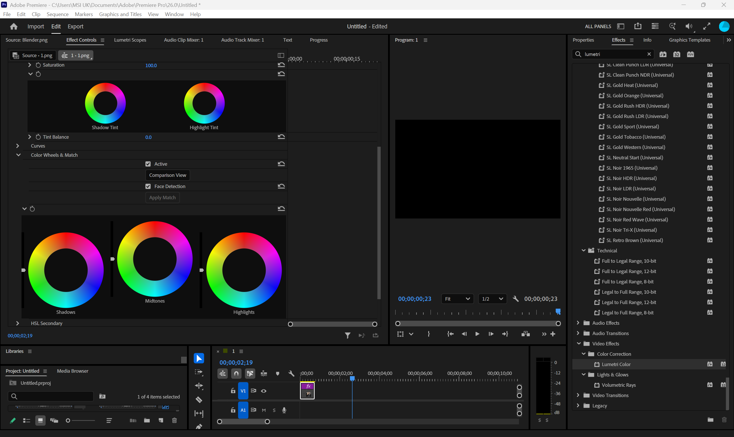 Software interface screenshot