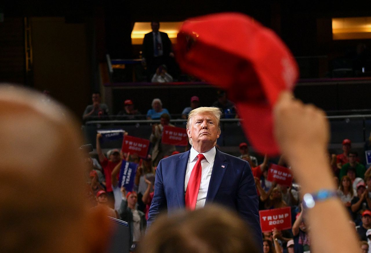 Trump at a rally in Orlando, Florida