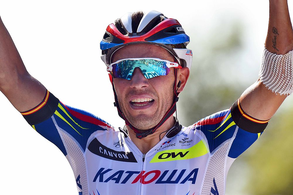 Joaquim Rodriguez (Katusha) all smiles after his stage 3 victory at the Tour de France