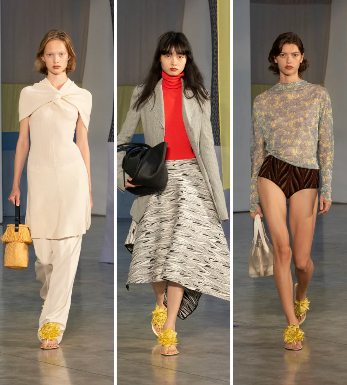 Proenza Schouler ss26 runway flower heels