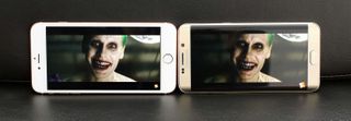 Displays Compared: iPhone 6s Plus (left), Galaxy S6 Edge Plus (right) | Credit: Samuel C. Rutherford / Tom's Guide