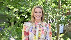 Gabby Logan attends The RHS Chelsea Flower Show at Royal Hospital Chelsea on May 20, 2024 in London