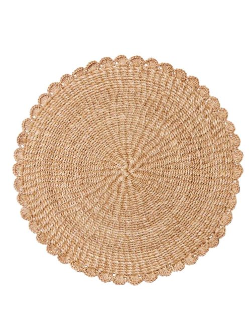 Scalloped Abaca Placemat in Natural