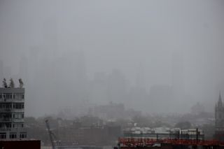 Hurricane Sandy New York skyline