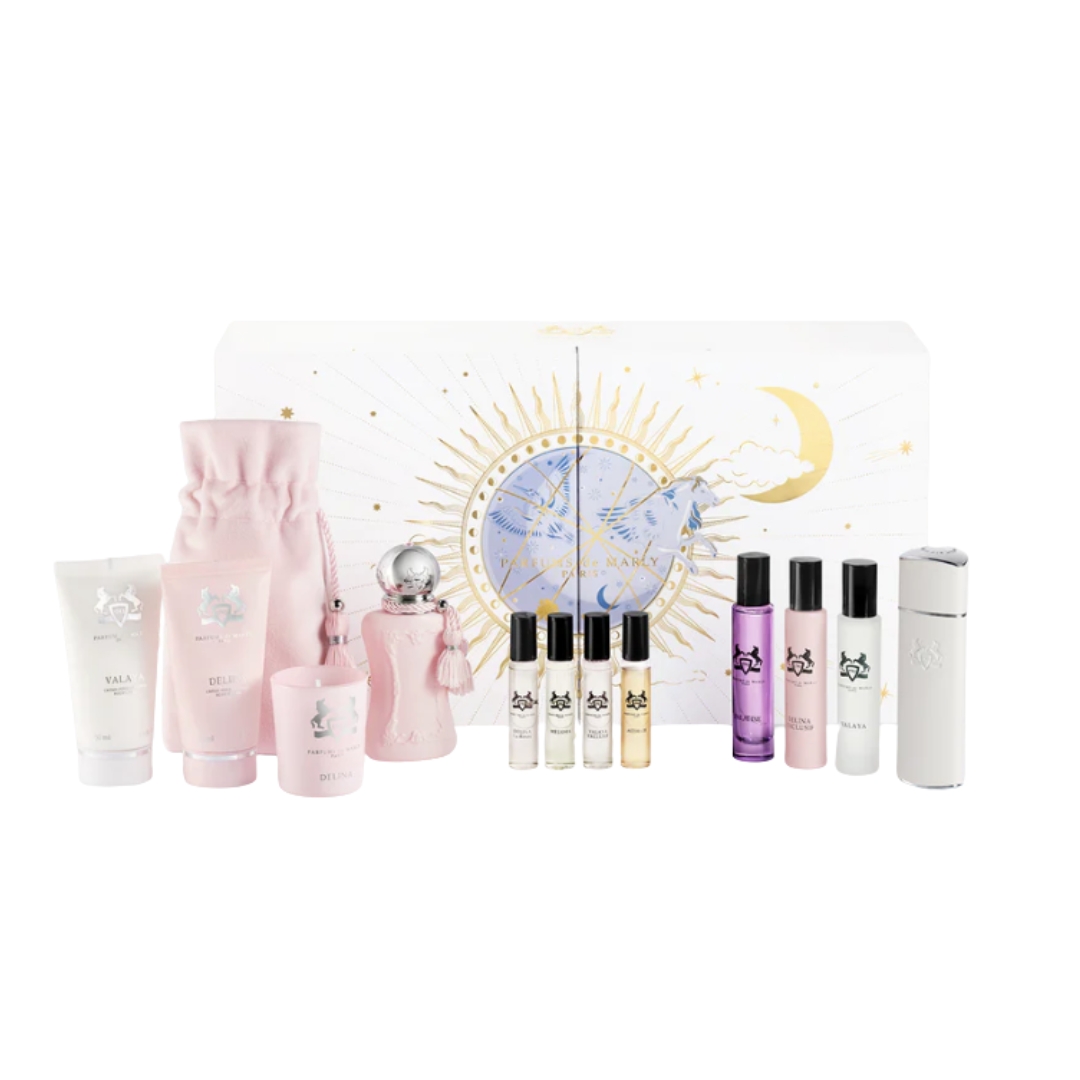 A product shot of the Parfums de Marly Countdown Calendar, on white background
