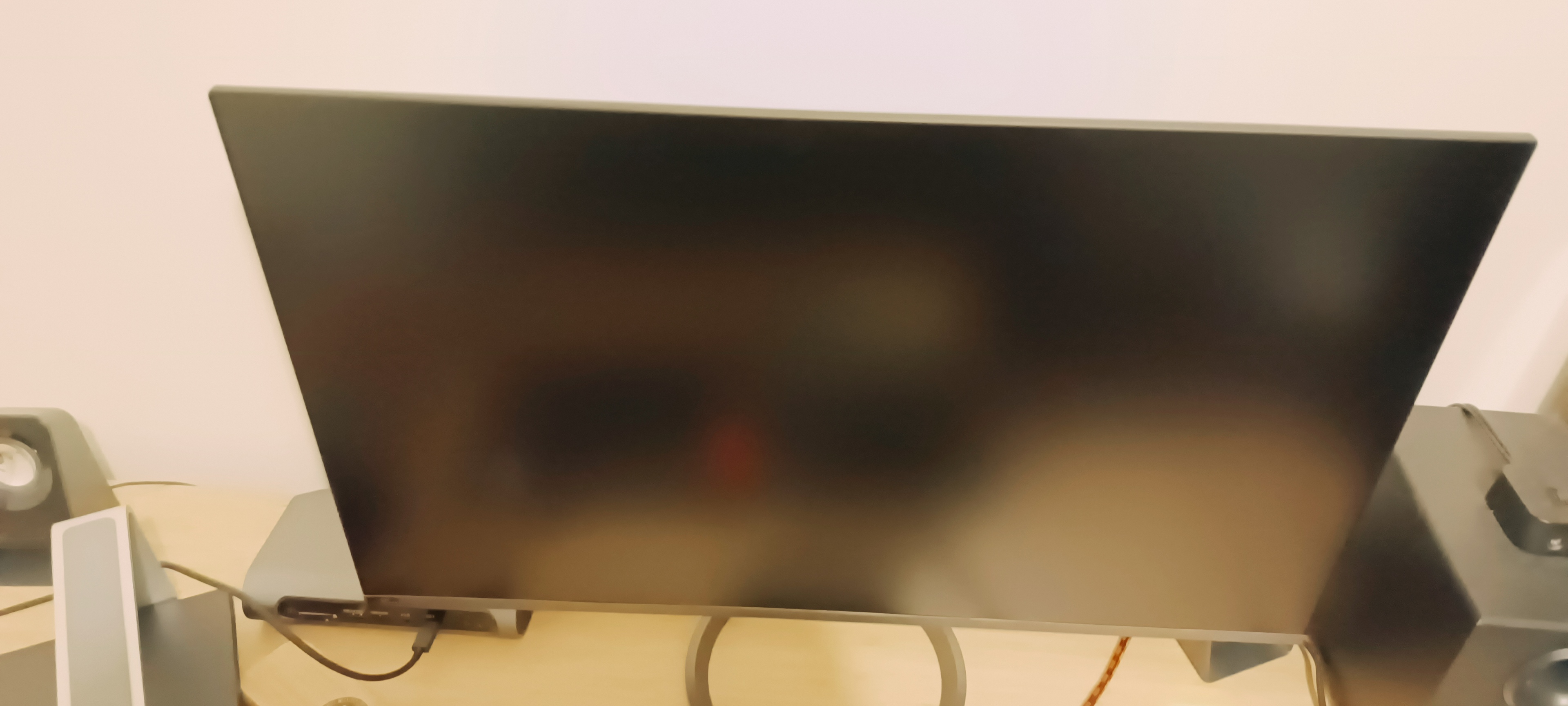 A black 27-inch Acer Vero RL272 monitor sitting on a wooden desk