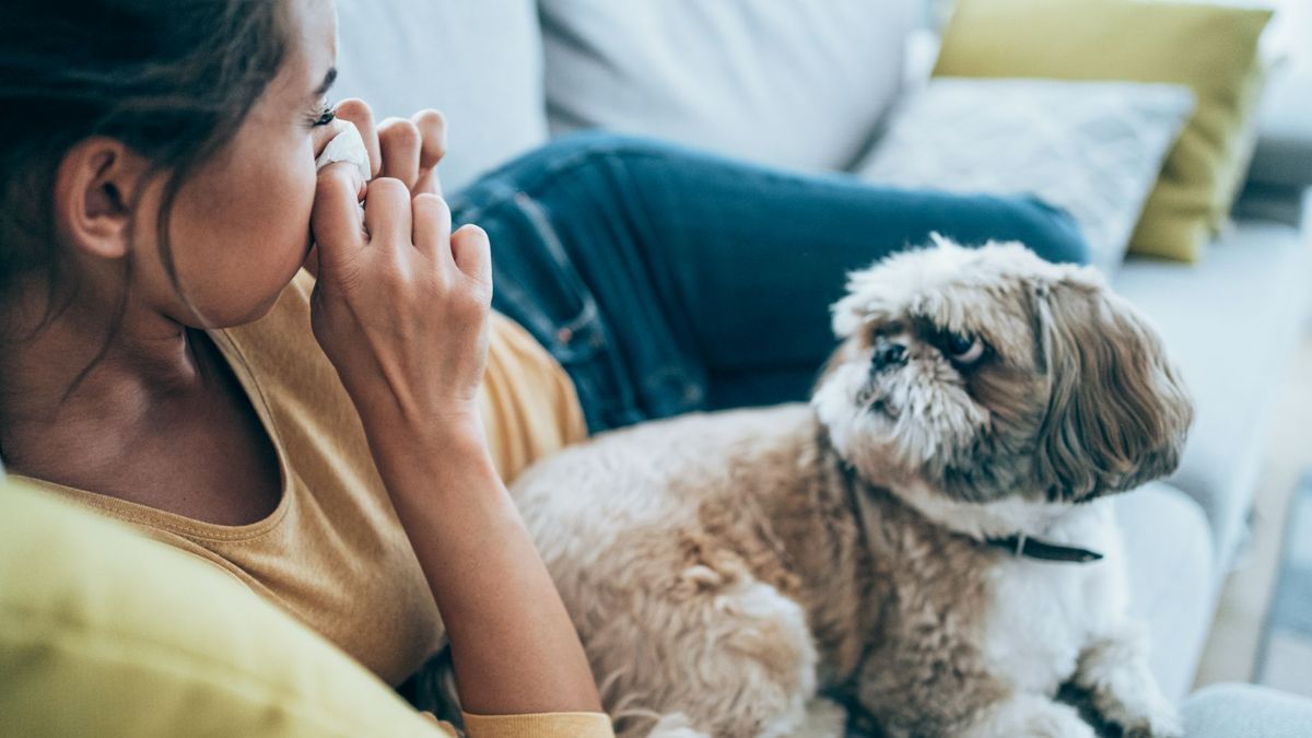 Woman allergic to dogs