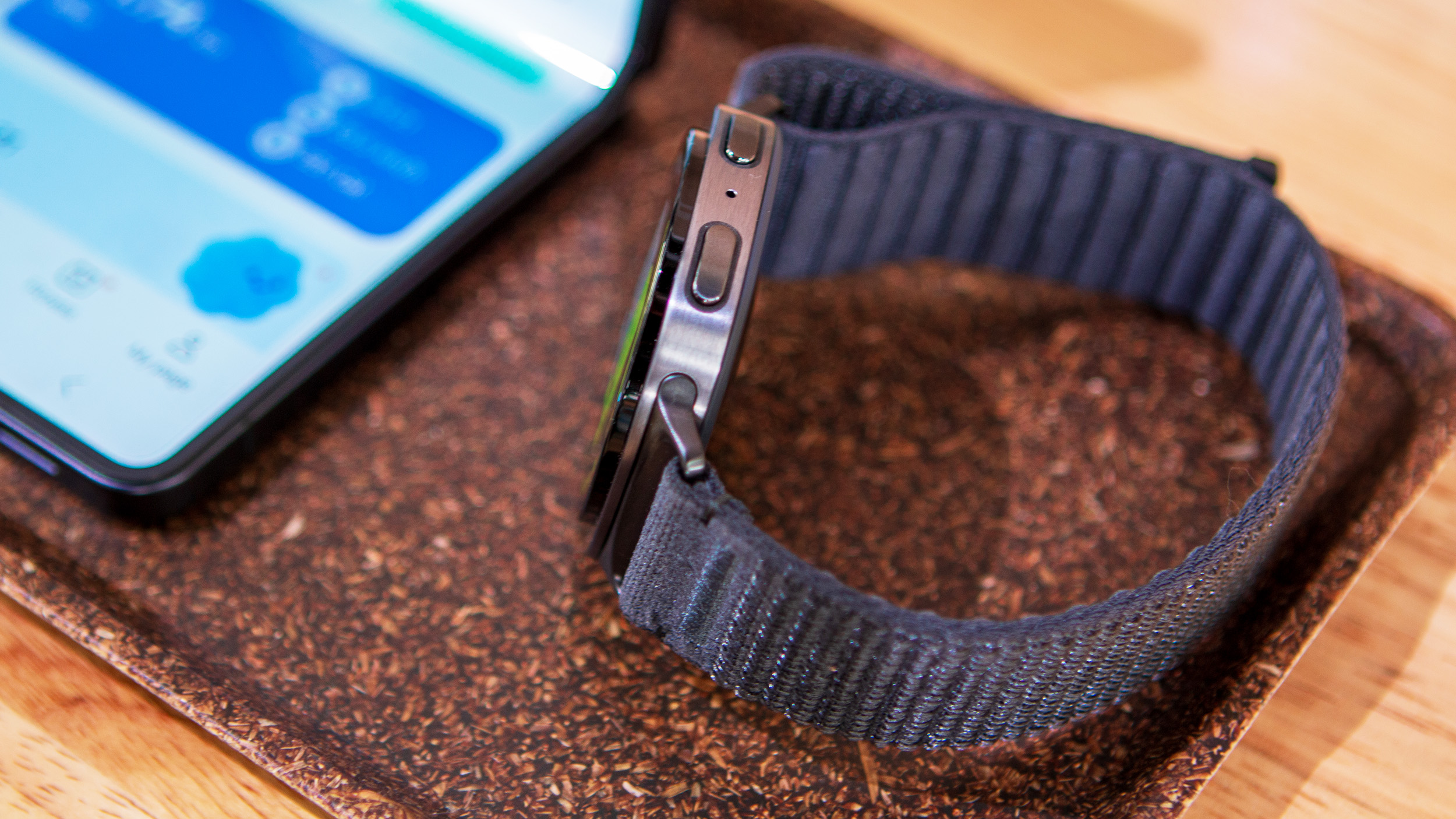 Samsung Galaxy Watch 8 next to Flip 7 hands-on