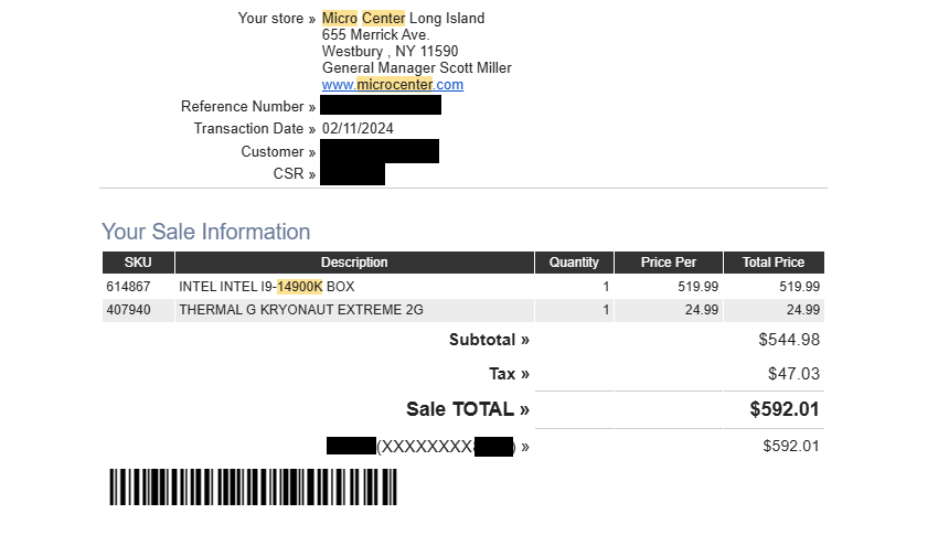 Receipt