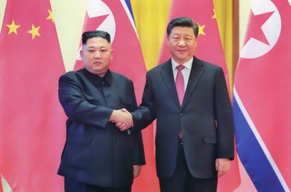 North Korean Supreme Leader Kim Jong Un and Chinese President Xi Jinping. 