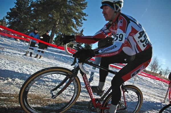 Dan Norton (Redline) got the holeshot and never looked back in the 60+ race.