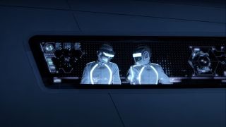 Daft Punk DJing at Castor&#039;s club in Tron: Legacy