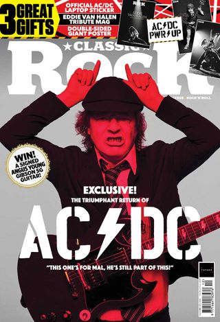 Angus Young on the cover of Classic Rock 282