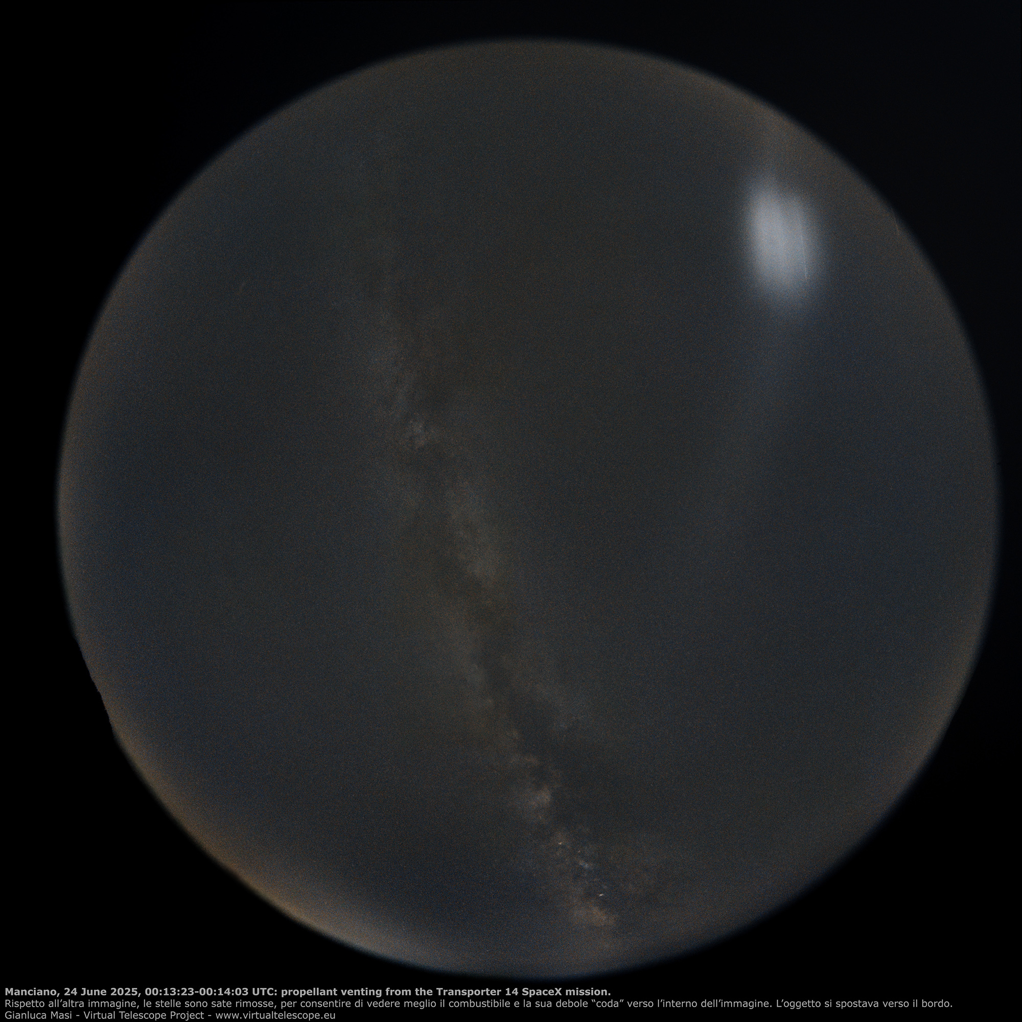 A gray cloud of material over a dark background