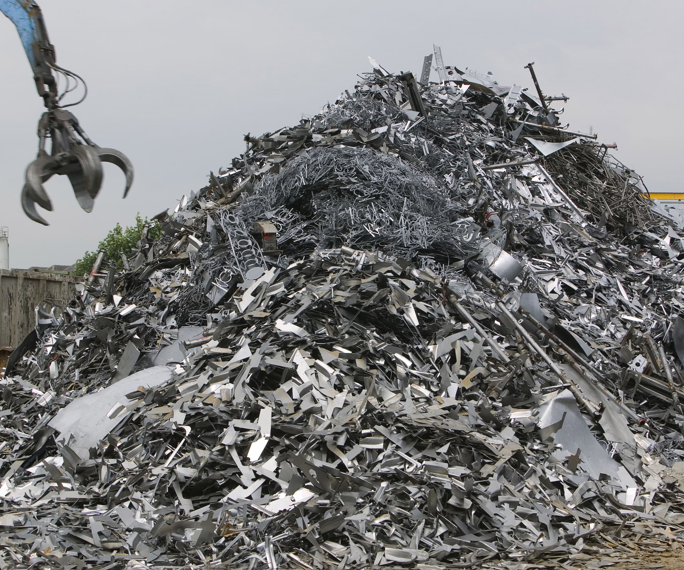A scrap metal merchants in Blackburn, UK. Recycling saves huge amounts of energy and cuts down on the need for landfill.