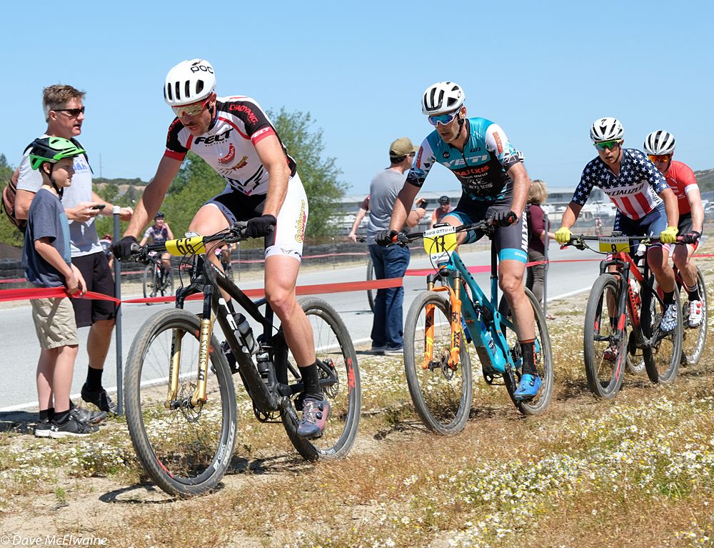 Nicola Rohrbach (Felt) headed into the sandy section of the course first