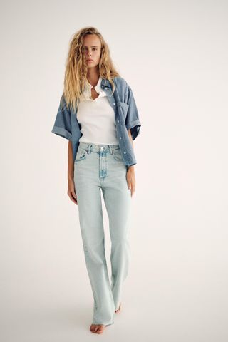 Trf Wide-Leg High-Waist Jeans