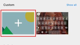 Gboard custom photo for iPhone keyboard