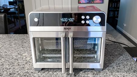 Ninja French Door Premier Air Fryer on a kitchen counter