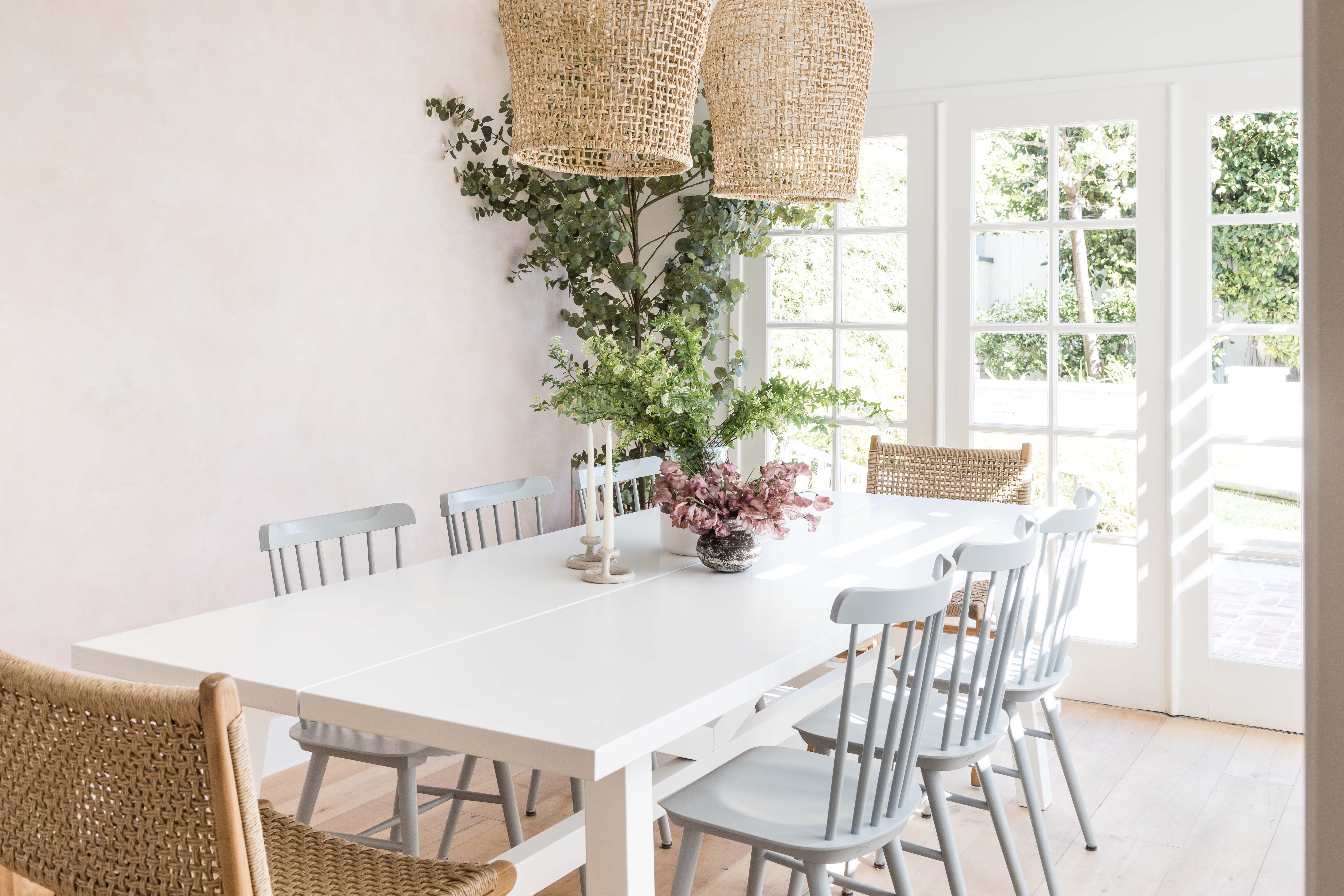 pink and grey dining room ideas