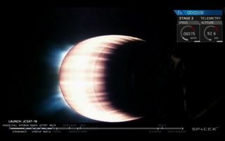 Falcon 9 Second Stage Fires Up