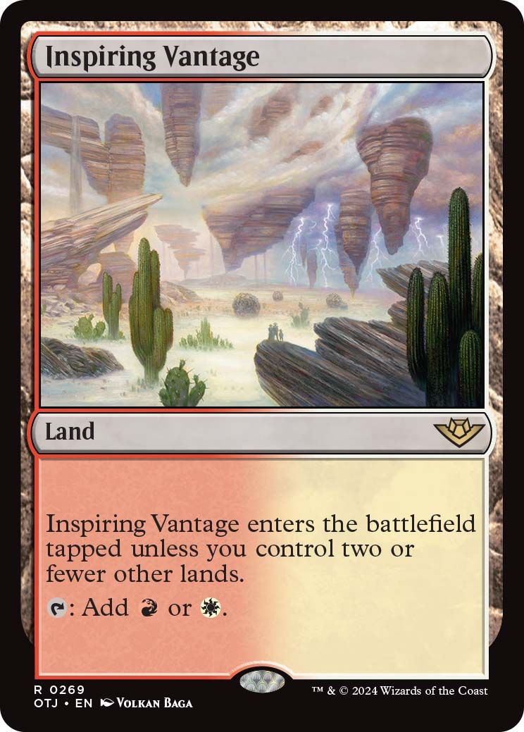 Inspiring Vantage dual land MTG Outlaws