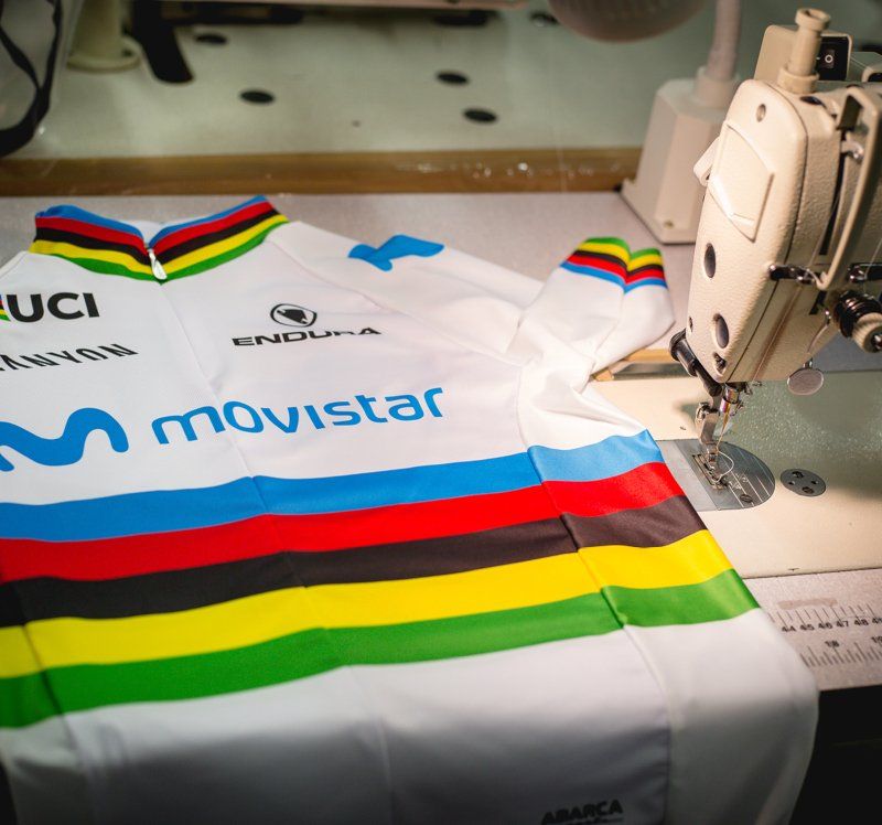 The jersey is stitched together