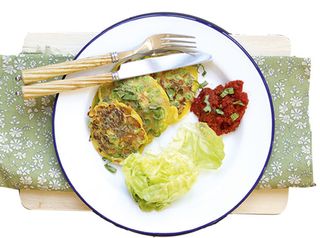 Pea-and-mint fritters