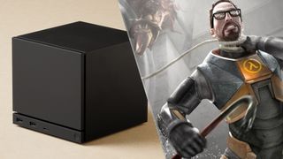 Steam Machine (left) and Half Life 3 (right) on split image