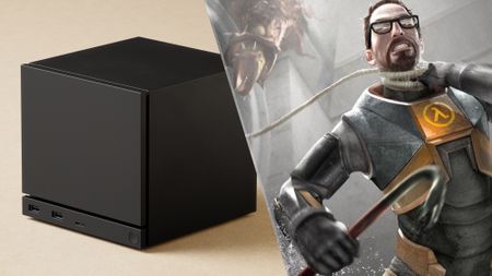 Steam Machine (left) and Half Life 3 (right) on split image