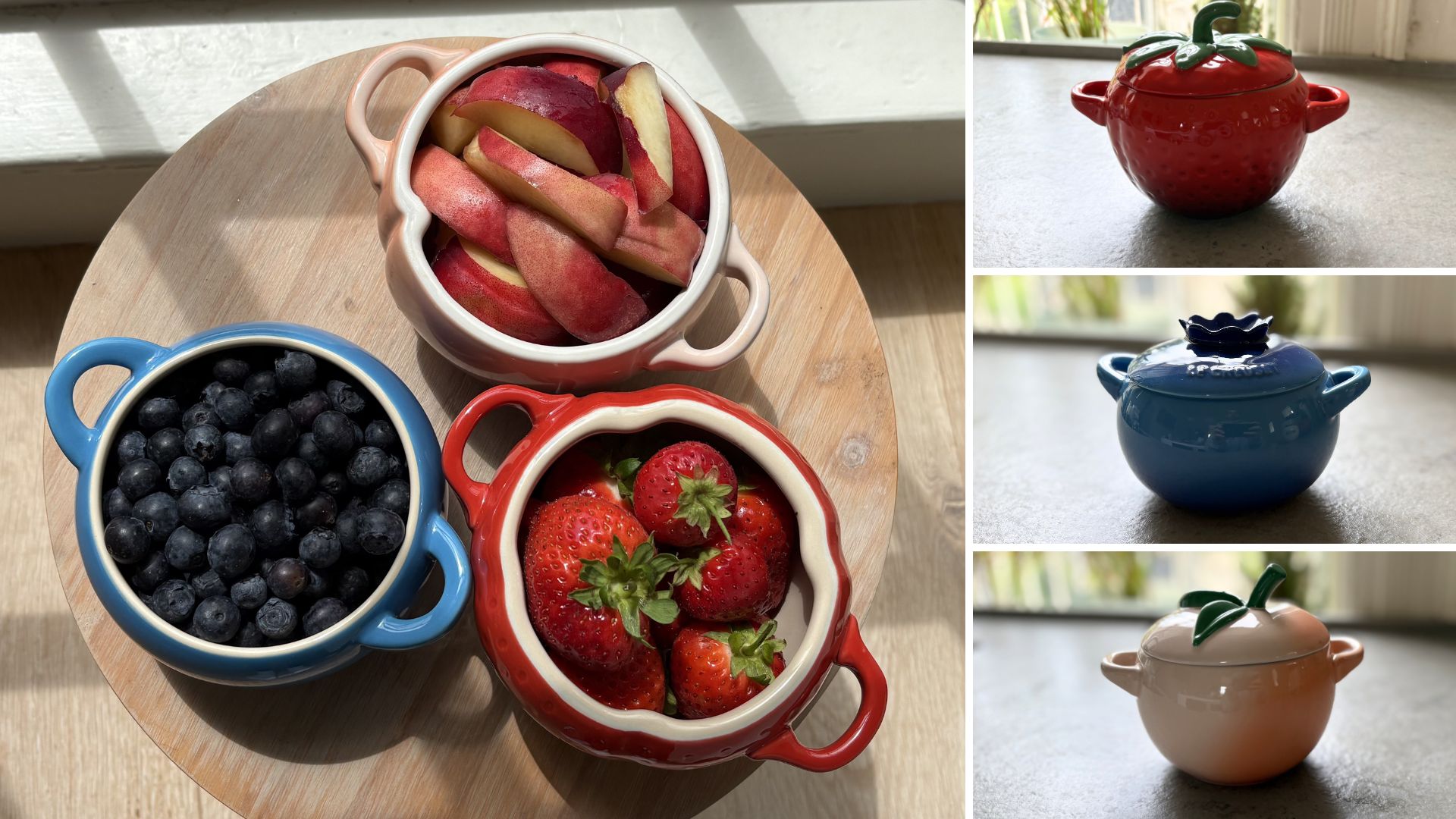 The Le Creuset Summer Fruit Cocotte collection