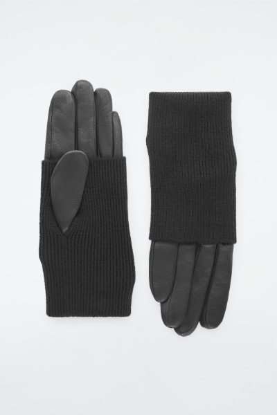 COS, Layered Leather Gloves