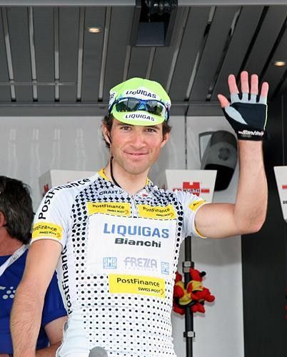 Yesterday's stage winner and sprints classification leader, Michael Albasini (Liquigas-Bianchi).
