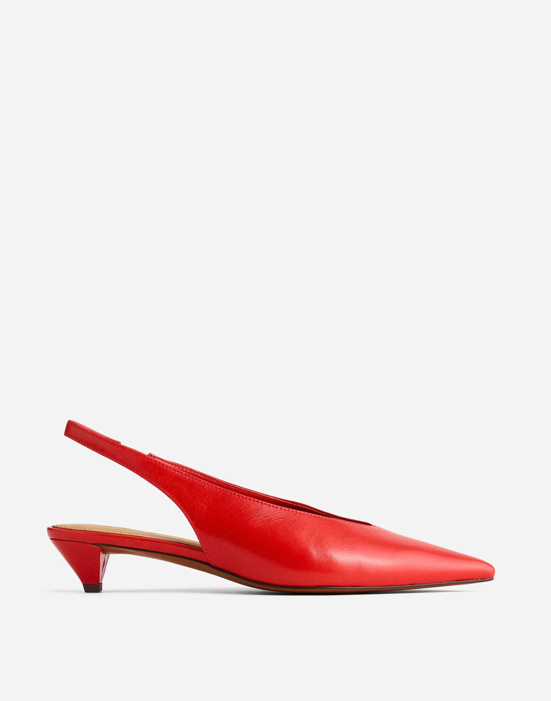 The Simone Kitten-Heel Slingback Pumps