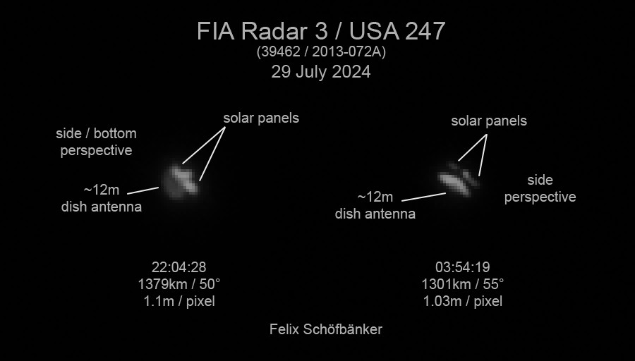 a grainy, grey spacecraft against a black background