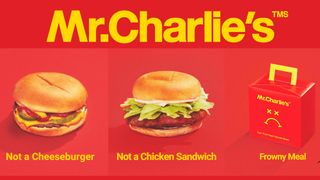 Mr Charlie's vegan restaurant shows similarities to McDonald's branding