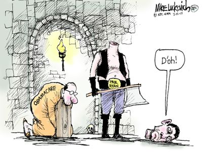 Political Cartoon U.S. Paul Ryan Obamacare American Health Care Act