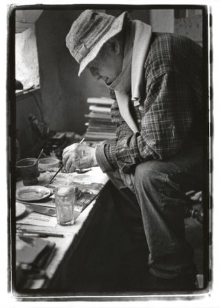 Portrait of Saul Leiter by Anders Goldfarb