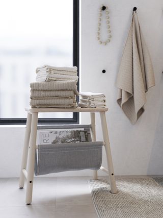IKEA vilto stool organization ideas for small spaces bathroom