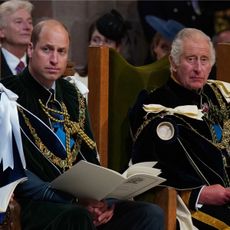 Prince William and King Charles during the Coronation of King Charles III