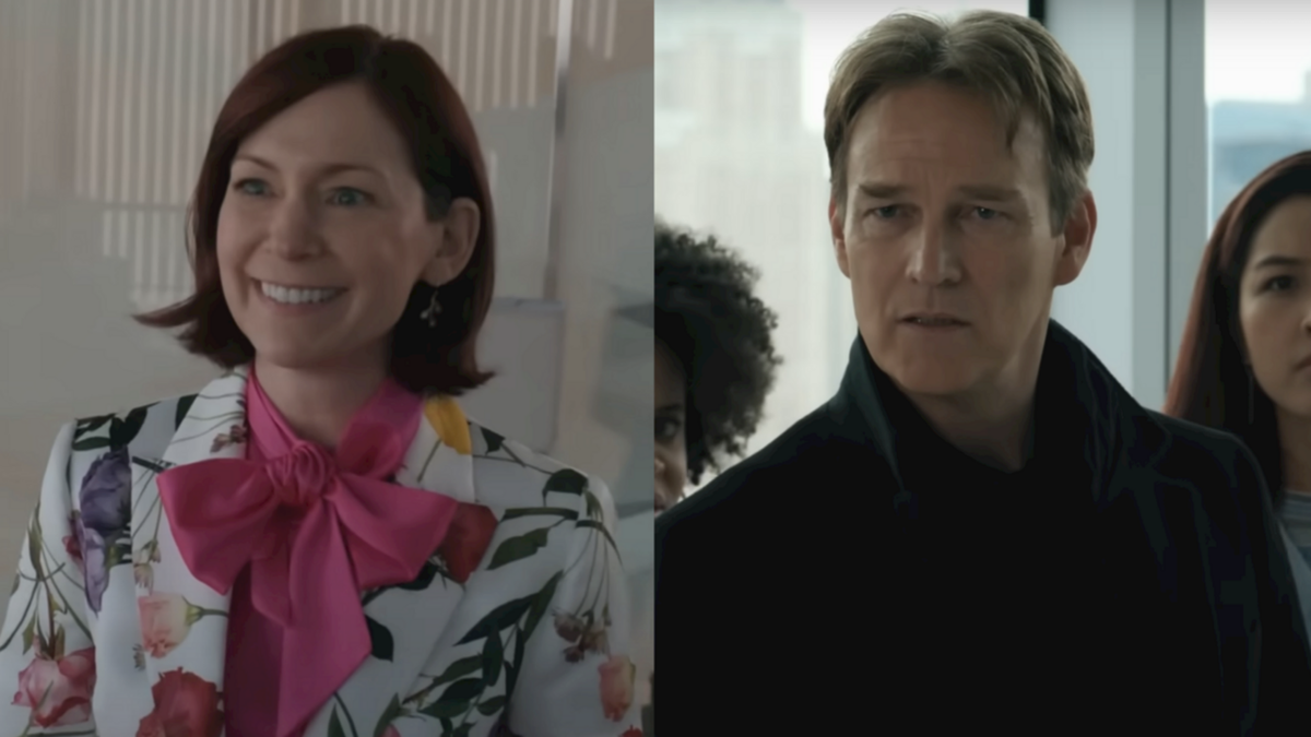 Carrie Preston and Stephen Moyer in Elsbeth Season 1 premiere